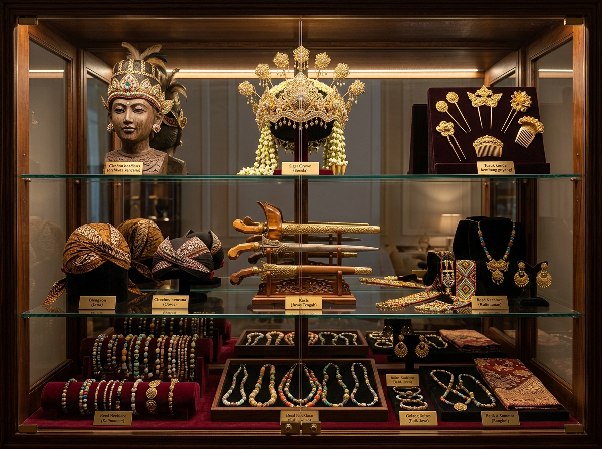 Set Perhiasan Mahkota Siger Keris Headpiece